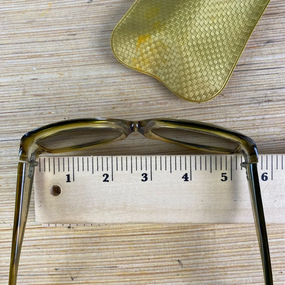 Vintage French riviera chic Sunglasses Oversized Semi Round Brown paris